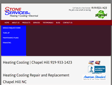 Tablet Screenshot of heatingcoolingchapelhill.com